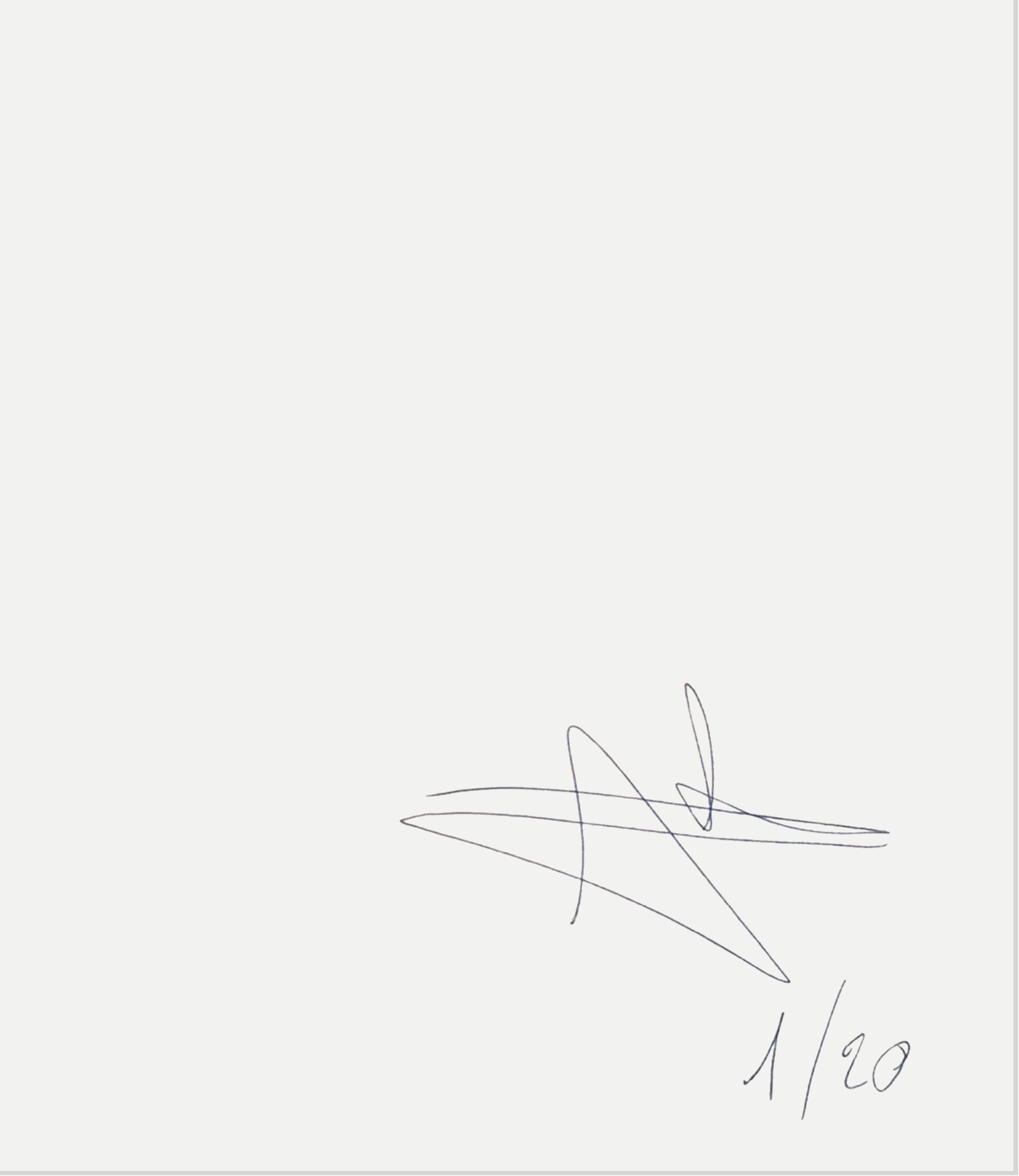 Détail de signature et numérotation du tirage